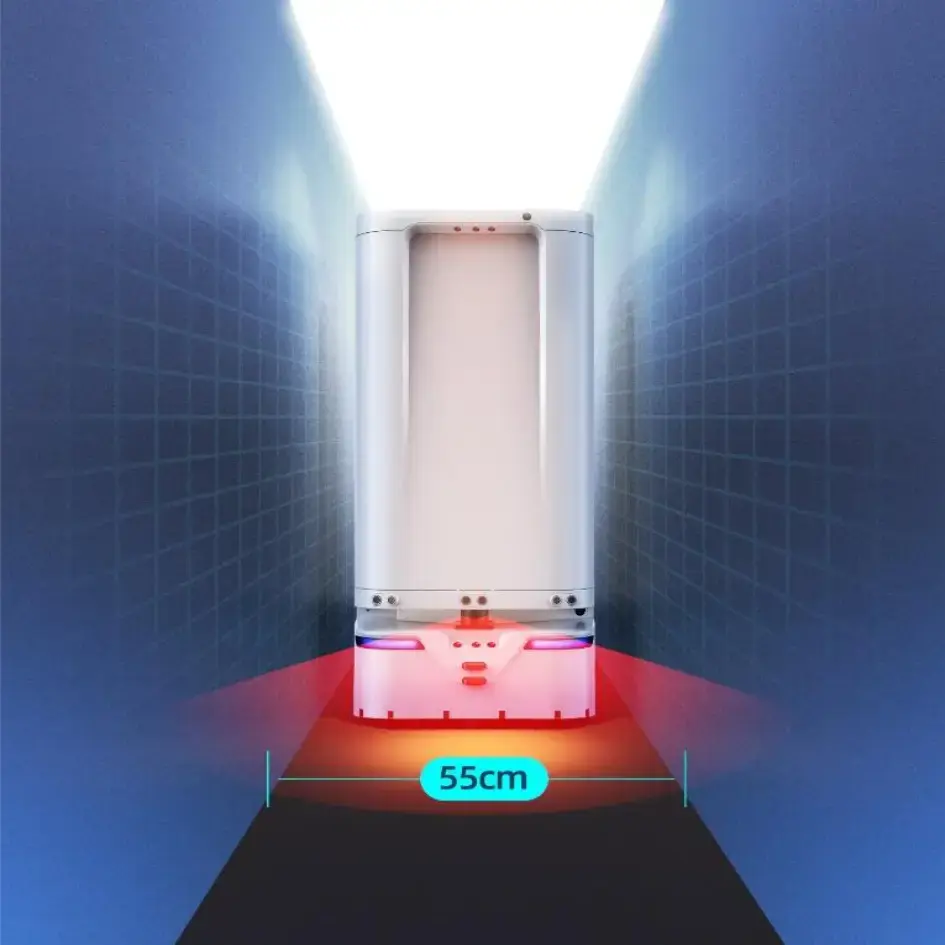 Intelligent Elevator Control UVC Self Disinfection Capability Hotel Delivery Robot